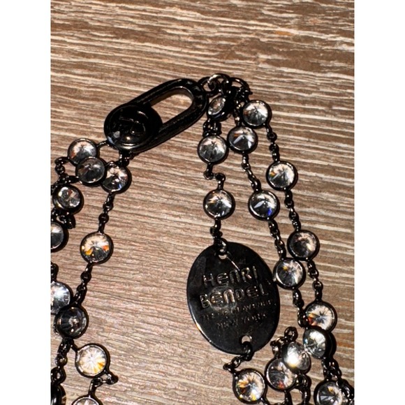Henri Bendel Crystal Beaded Necklace Layered Strand Long Fashion Jewelry - Picture 7 of 10